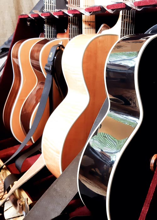 altadena music - helping musicians affected by the fires connect with donors for musical instruments - collection of guitars