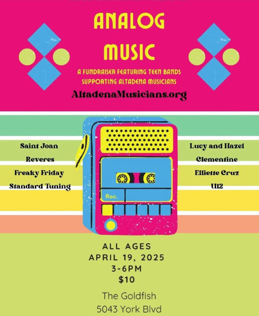 Analog Music Fundraiser for Altadena Musicians at the Goldfish