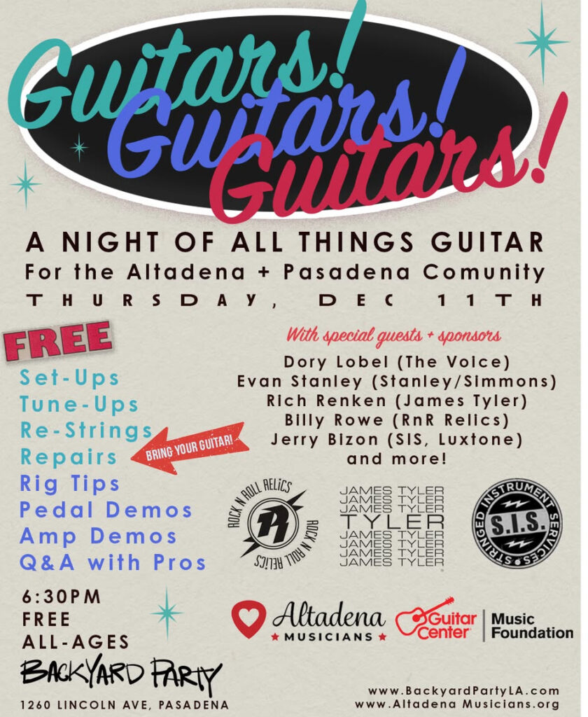 guitars guitars altadena musicians workshop