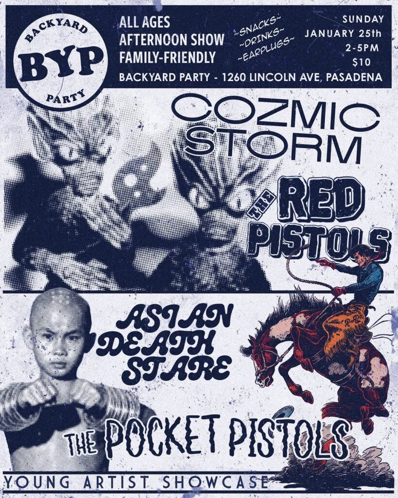 Young Artists Showcase featuring Cozmic Storm, The Red Pistols, Asian Death Stare, and The Pocket Pistols