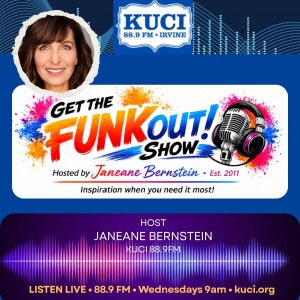 "get the funk out" podcast with host Janeane Bernstein - interviewing Jeff Hanson of Surf Guitar 101 Festival
