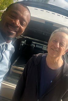 michael towns with donor Scott Sayer